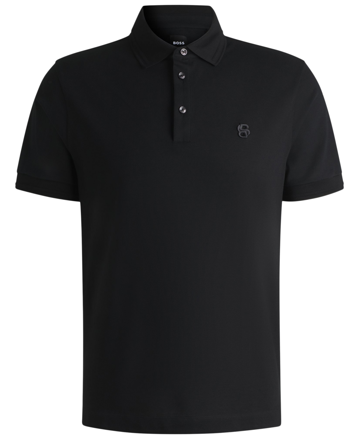 HUGO BOSS BOSS BY HUGO BOSS MEN'S DOUBLE B MONOGRAM REGULAR-FIT POLO 
