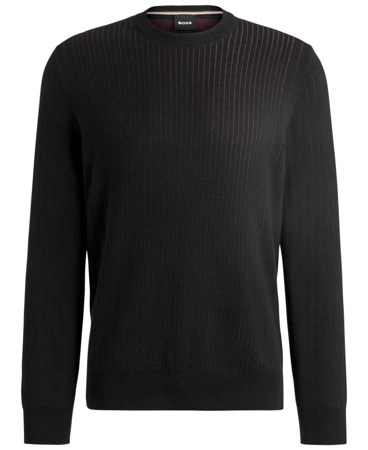 HUGO BOSS BOSS BY HUGO BOSS MEN'S VERTICAL STRIPED REGULAR-FIT SWEATER 