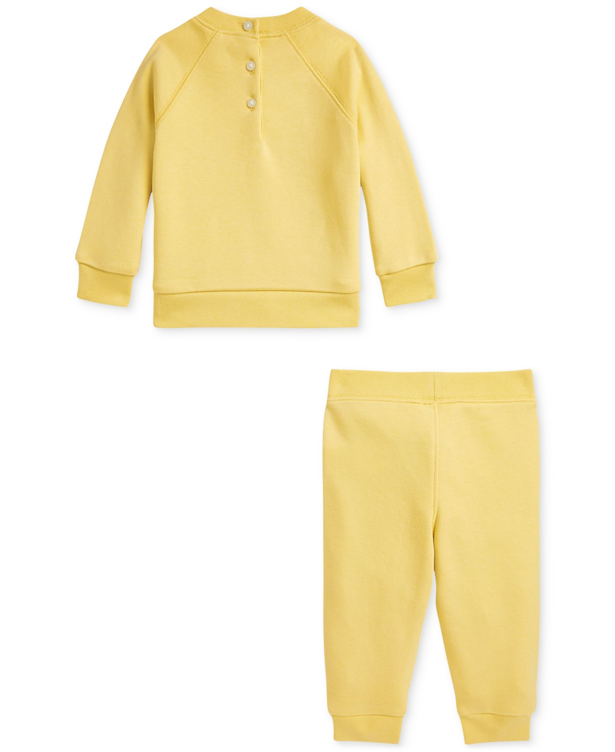 Polo Ralph Lauren Ralph Lauren Embroidered French Terry Sweatshirt & Joggers Set In Yellow
