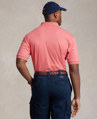 Мужское поло Polo Ralph Lauren классического кроя из мягкого хлопка, обычное и на большой рост