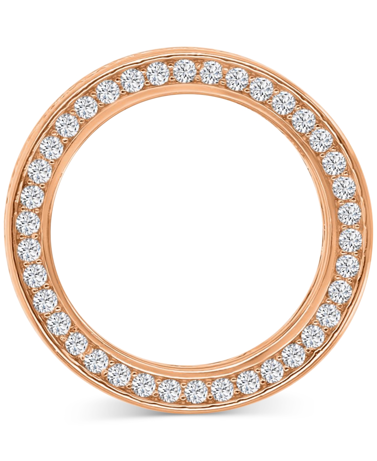 Macy's Cubic Zirconia Eternity Ring (1-7/8 Ct. T.w.) In 14k Rose Gold-plated Sterling Silver In Rose Gold