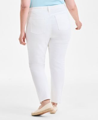 Plus Size High-Rise Straight-Leg Jeans, Exclusively at Macy's