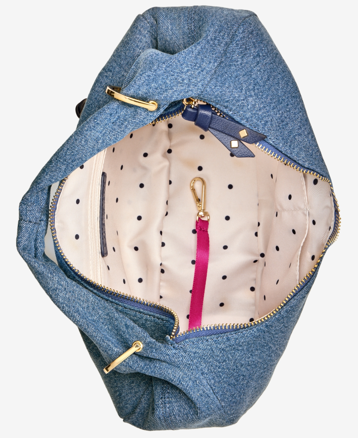 On 34th Harlowwe Denim Top Handle Small Crossbody, Exclusively At Macy's In Blue Notte