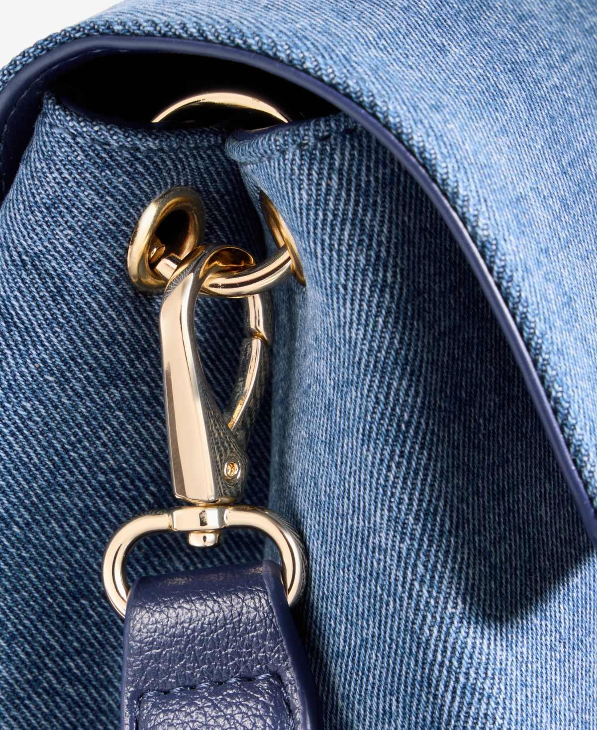 On 34th Kristt Small Denim Top Handle Crossbody, Exclusively At Macy's In Blue Notte