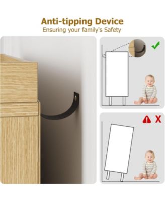 Shoe Cabinet Rattan with 3 Flip Drawers and 4-Tier Shoe Storage Cabinet, Freestanding Shoe Organizer with Adjustable Shelves for Entryway, Closet, Hallway