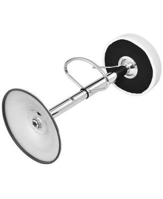 Round Leather Seat Chrome Leg Adjustable Hydraulic Swivel 1 PC Bar Stool