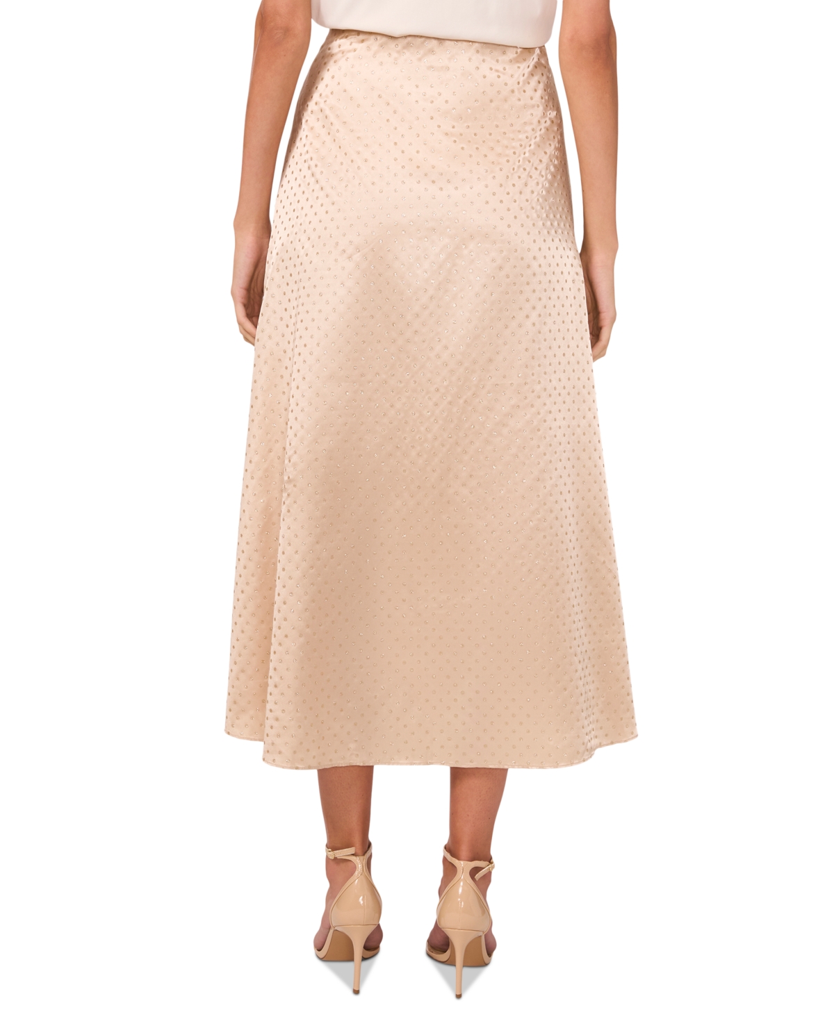 Shop Vince Camuto Women's Embellished A-line Midi Skirt In Solar Glow