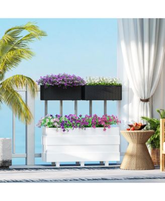 Railing Planter Box (2 Pack, 20 Inch), Rat Look,