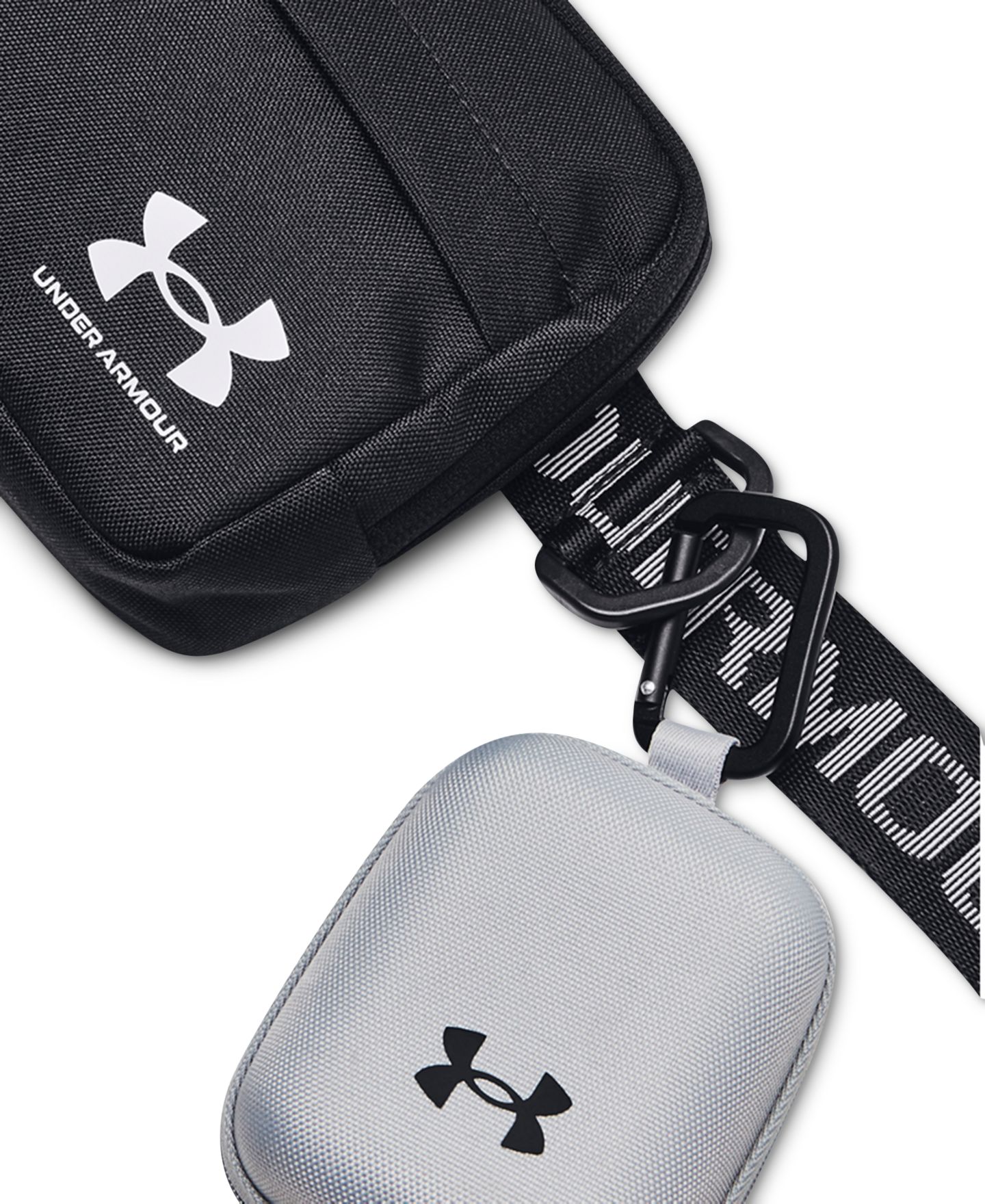 Мужская сумка Under Armour Logo Crossbody, цвет: Чёрный / Белый — фото 5