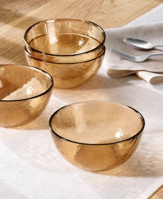 Стеклянные миски для хлопьев Oake Oake Sunstone, набор из 4 штук, эксклюзивно в Macys