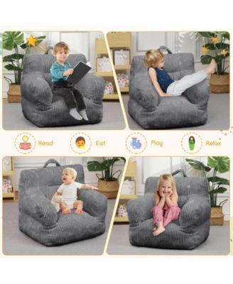 Kids Bean Bag Chair, Comfy Toddler Sofa, Soft Corduroy Lazy Chair for Boys and Girls, for Gaming, Reading, and Napping