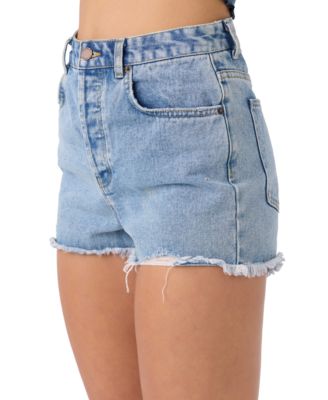 Juniors' Lanisa Drifter Cotton Denim Shorts