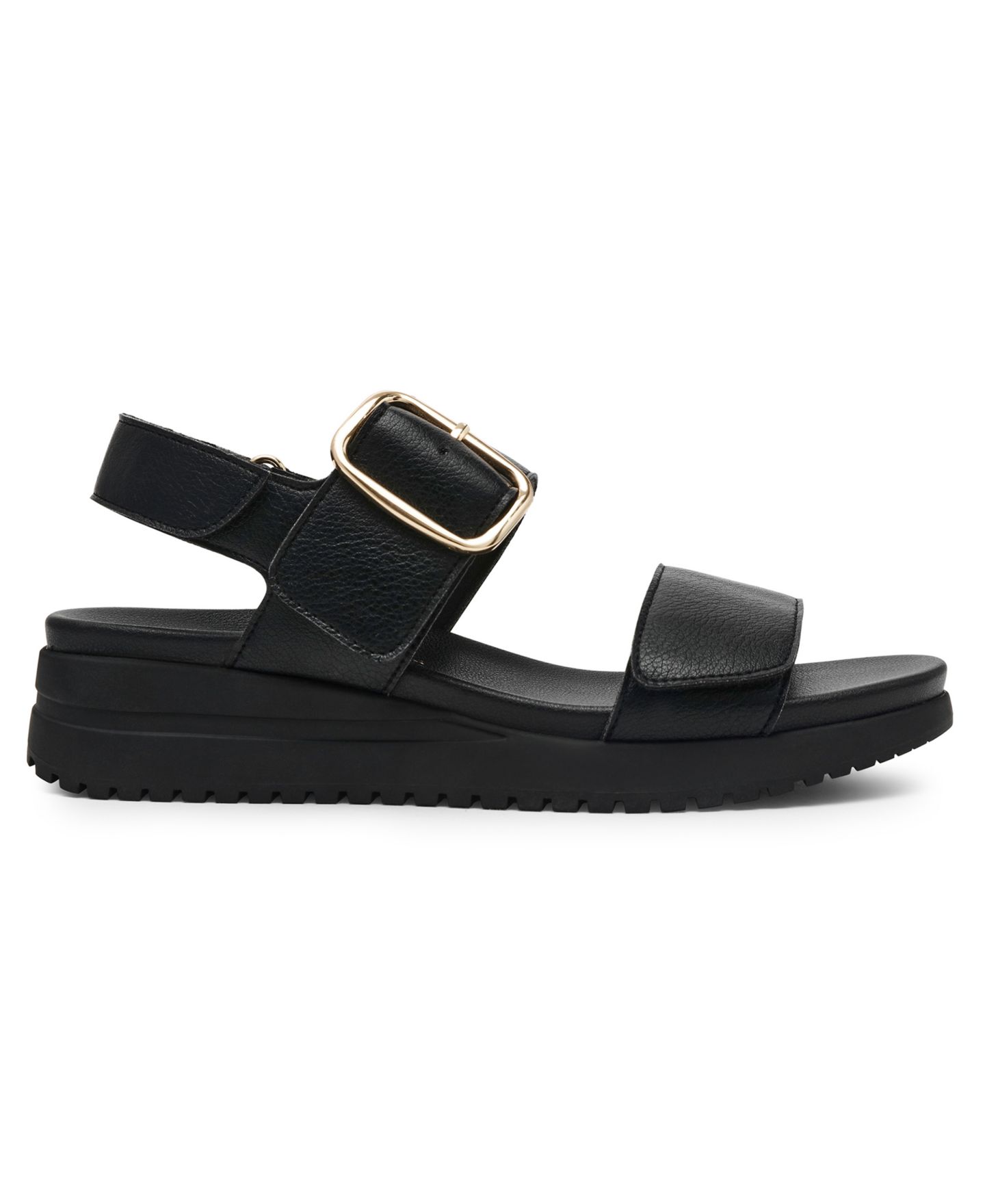 Женские сандалии Anne Klein Evanti Buckle Double Strap Sporty, цвет: Чёрный — фото 2
