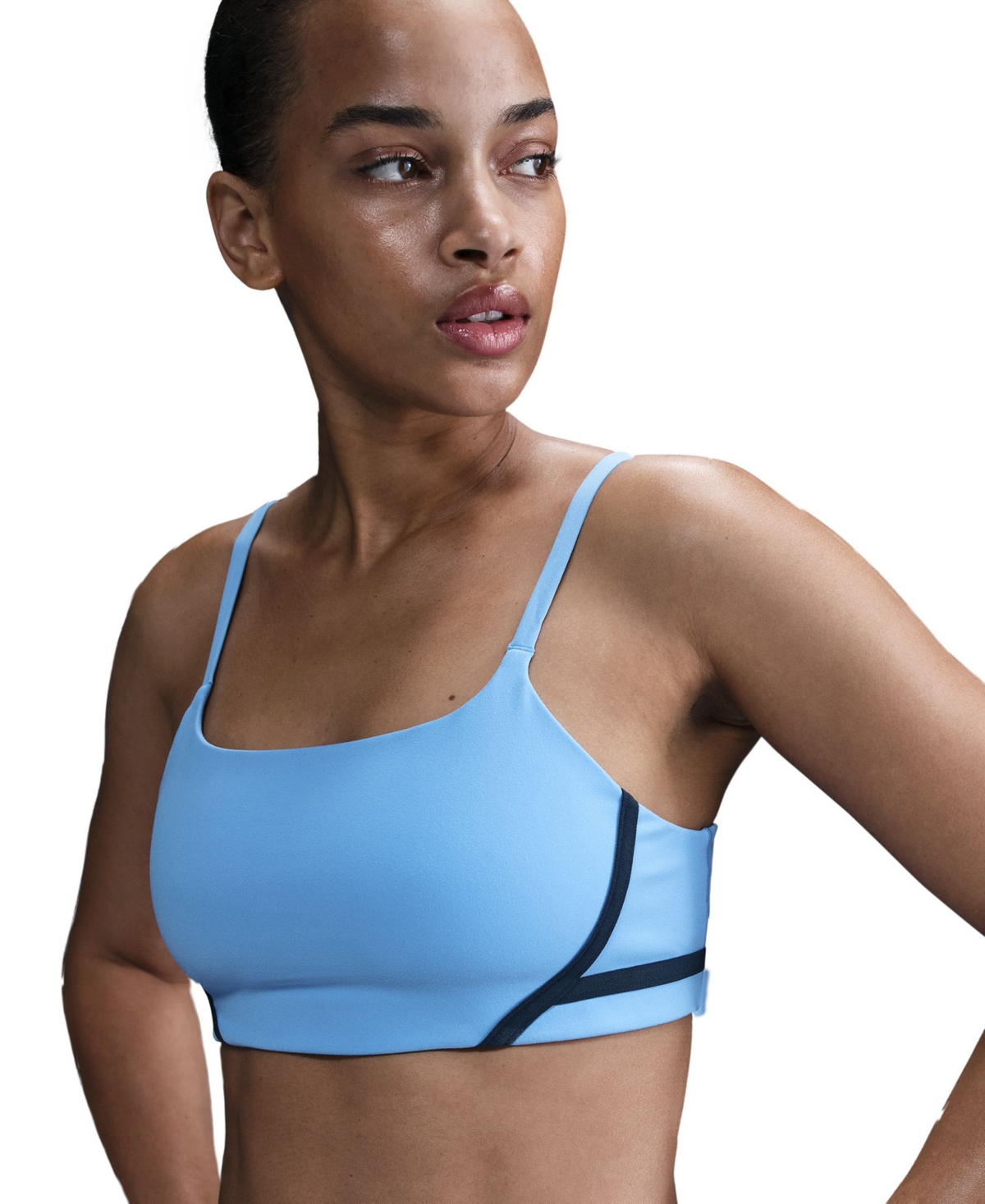 One Convertible Light-Support Lightly Lined Sports Bra - University Blue/Black