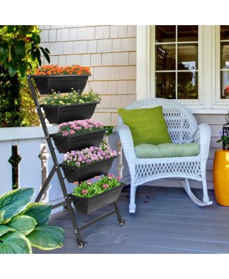 5-Tier Vertical Garden Bed for Space-Saving and Efficient Plant Growth