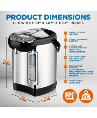 4L Digital Hot Water Dispenser, Instant Boiler & Auto Dispense, Stainless Steel