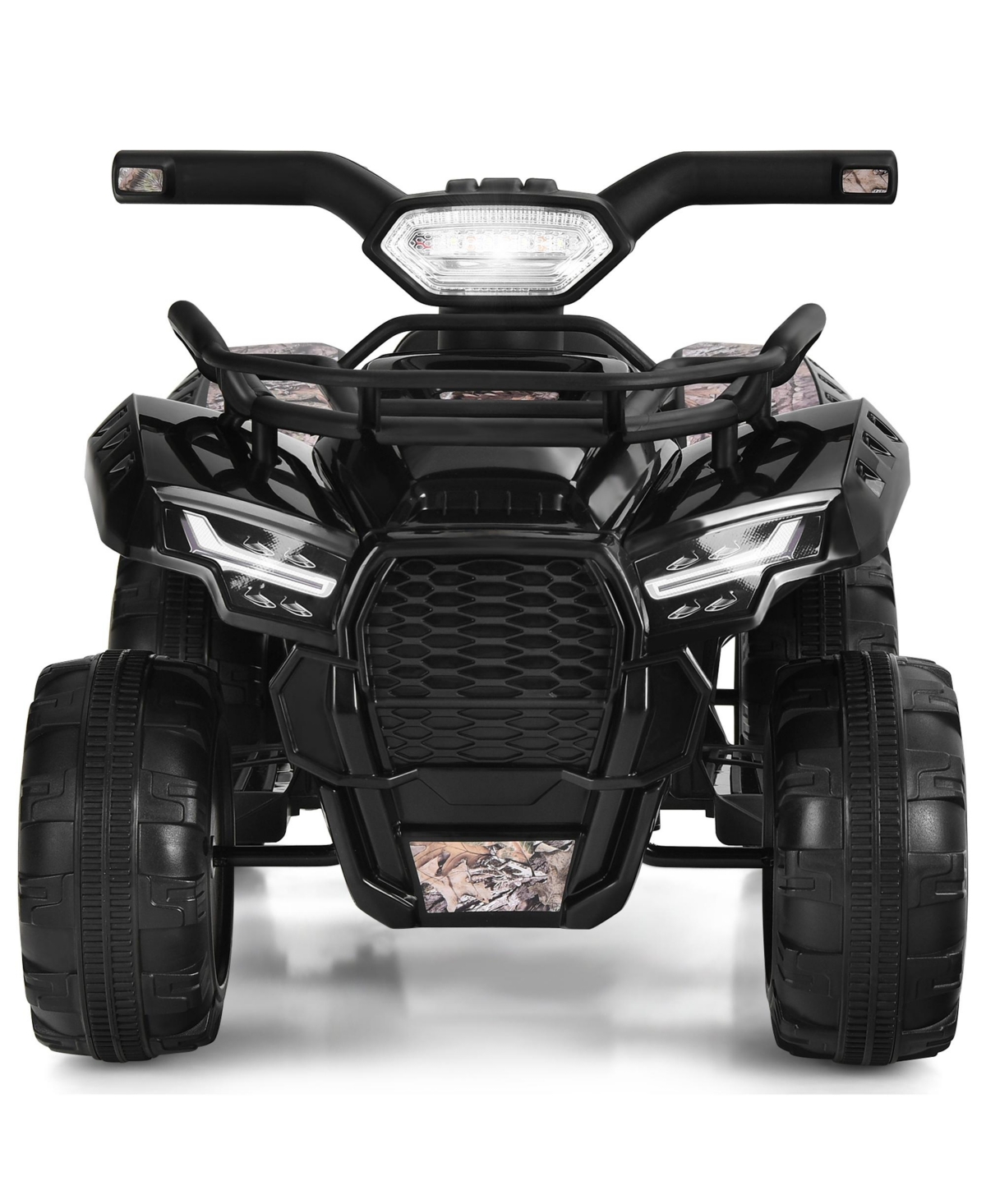 Gymax 6V 4 Wheels Atv Quad Ride On Car Kids Ride-On Toy w/ Music Horn Led Light Pink