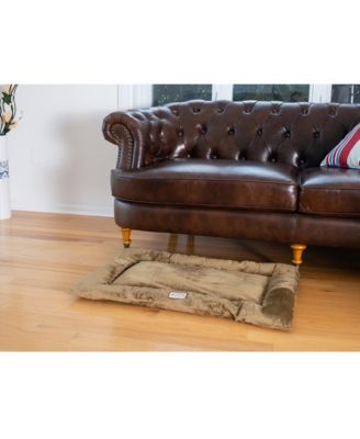 M01CHL-L Large Pet Bed Mat , Dog Crate Soft Pad With Poly Fill Cushion, Sage Green