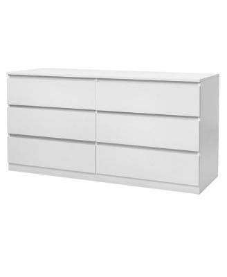 6-Drawer Double Dresser for Bedroom, Wide Storage Cabinet for Living Room and Entryway