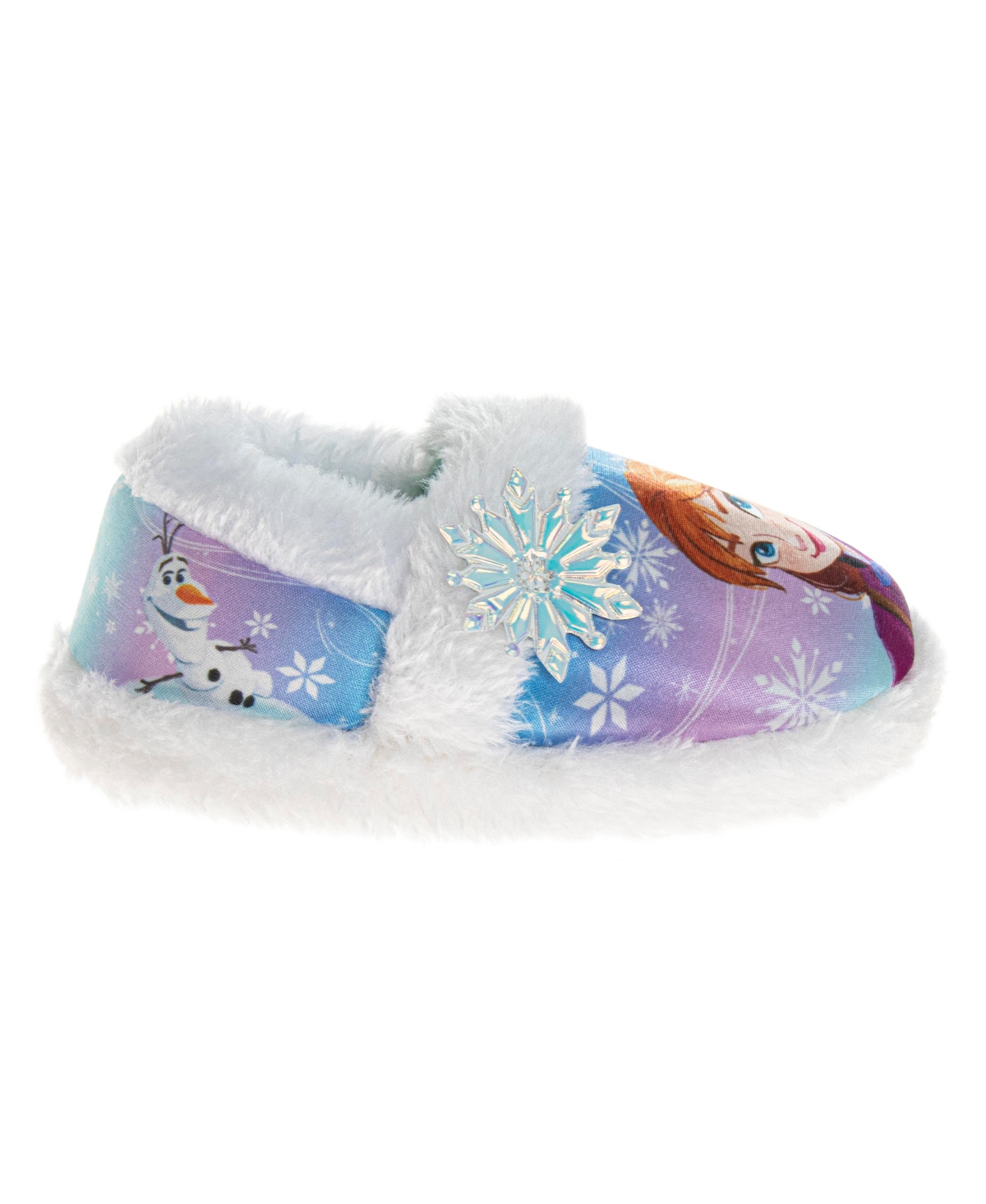 Disney Toddler And Little Girls Frozen Dual Sizes Slippers In White