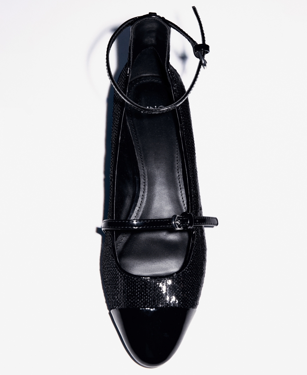 Mango Women's Tall Leg Leather Mary Janes Shoe In Black