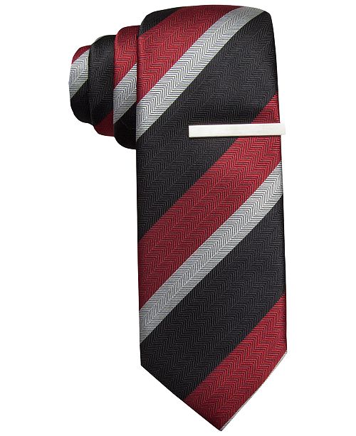 Alfani Alfani Men's Red Skinny Tie, Created for Macy's Ties & Pocket