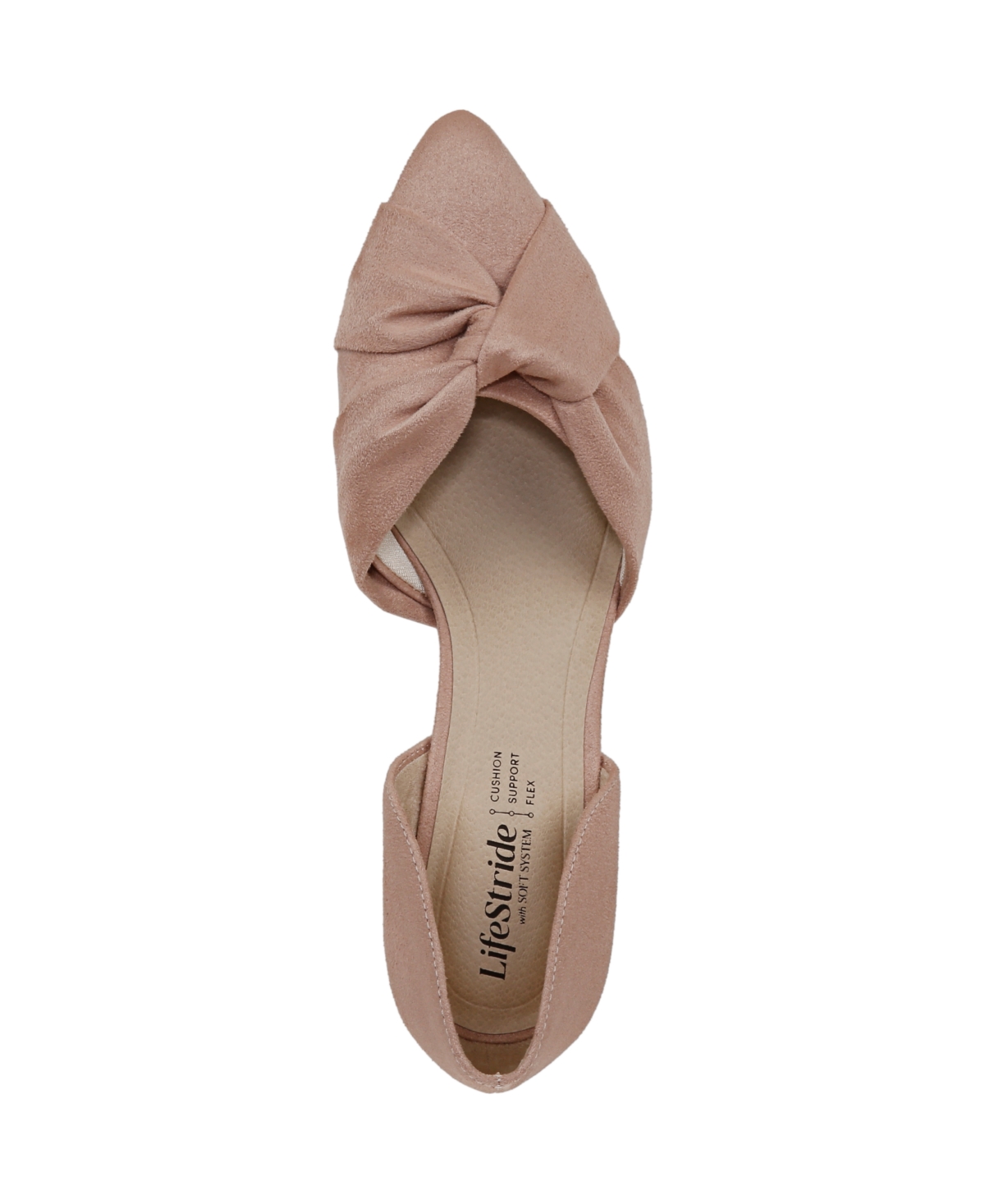 Shop Lifestride Women's Abby Pointed Toe Pumps In True Blush Microsuede
