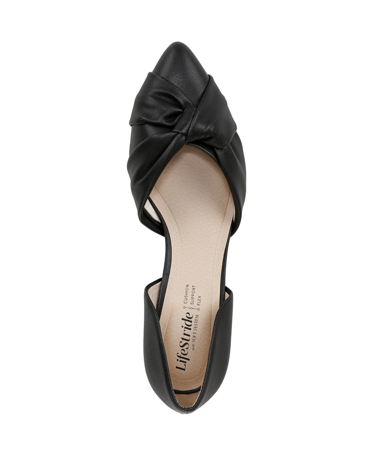 Shop Lifestride Women's Abby Pointed Toe Pumps In Black Faux Leather