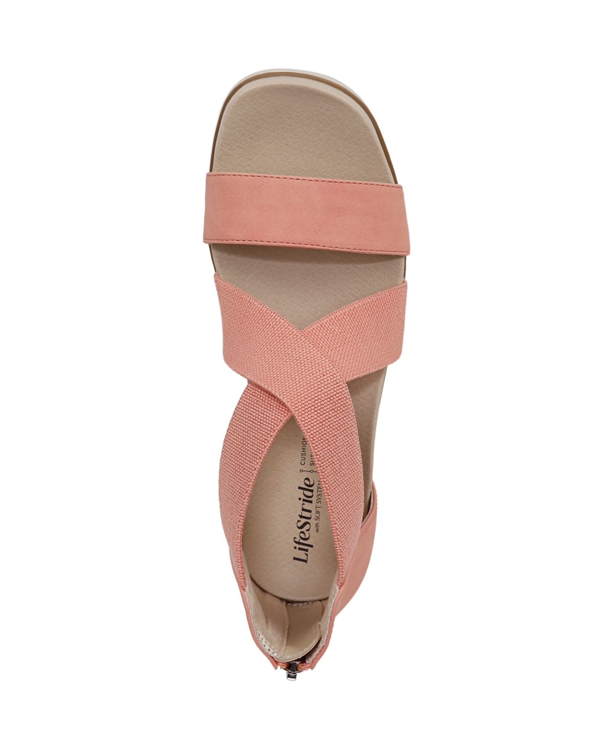 Shop Lifestride Women's Giselle Sport Platfform Sandals In Coral Pink Faux Leather