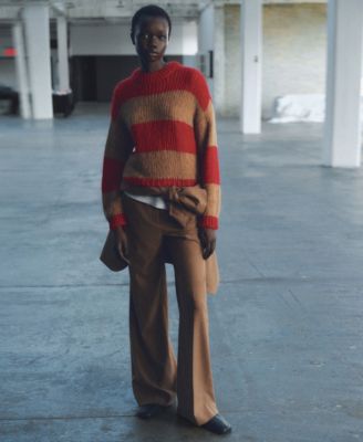 Women's Thick Knit Striped Sweater