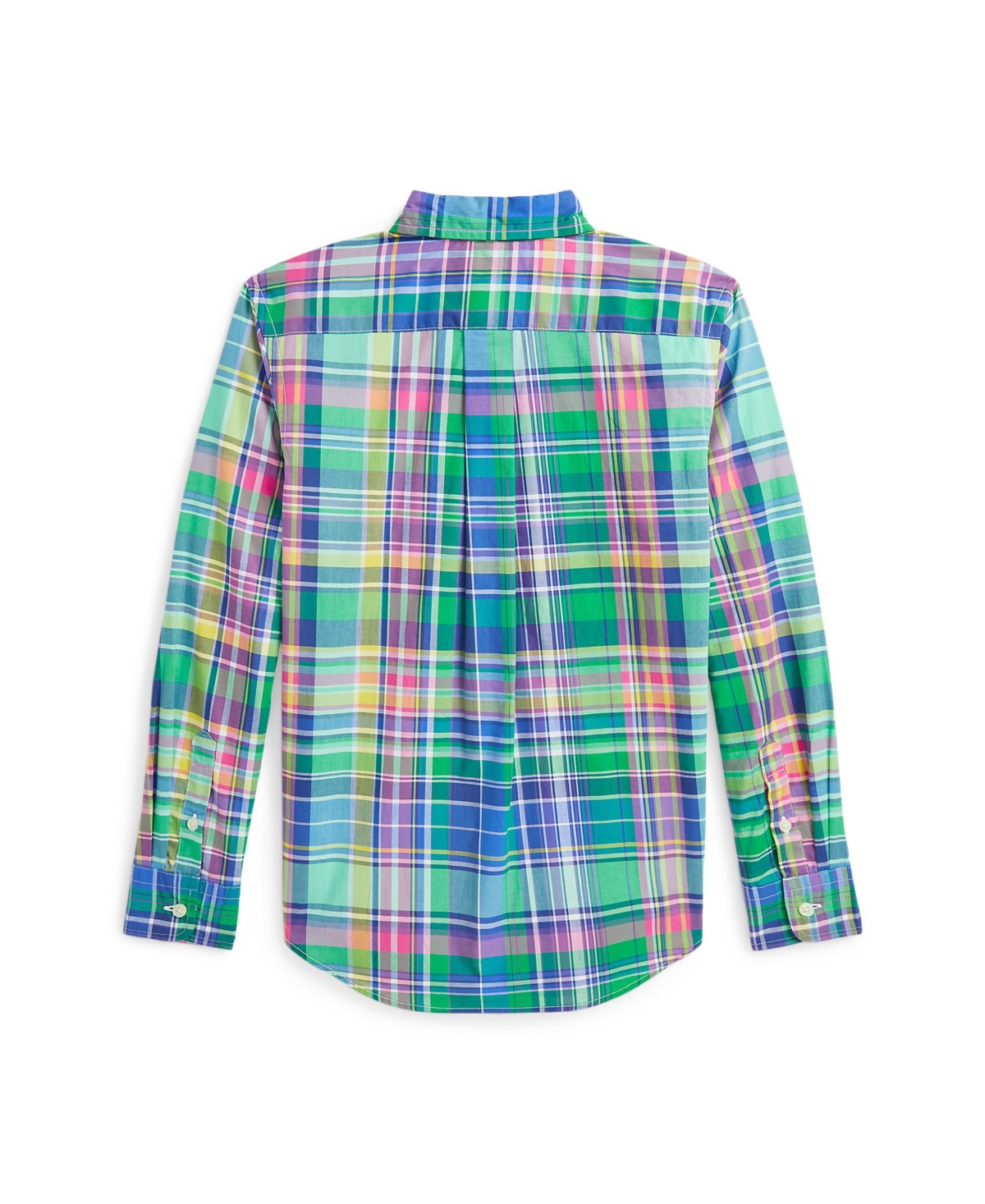 Polo Ralph Lauren Big Boys Plaid Poplin Shirt In Seafoam Blue Multi