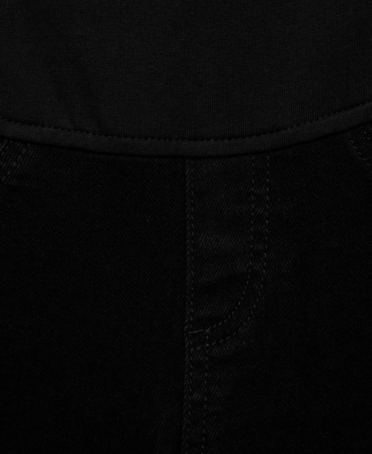 Mango Maternity Flared Cropped Jeans Black Denim In Black Denim