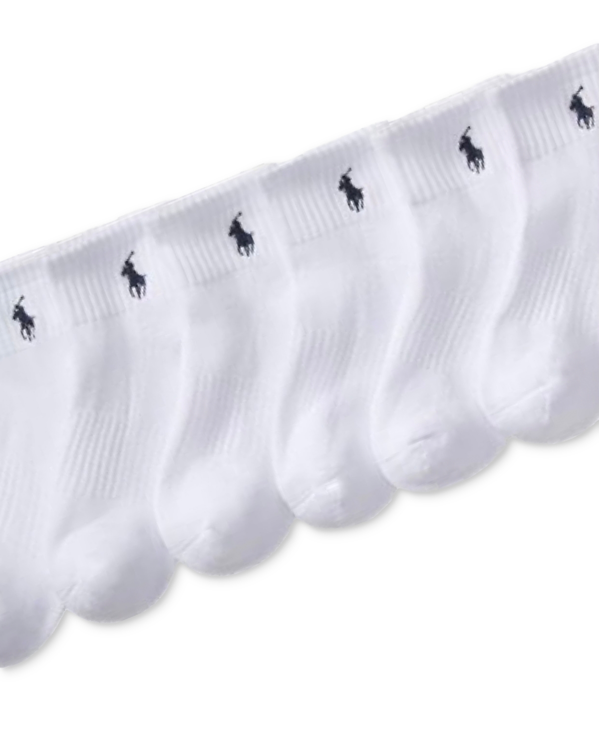 POLO RALPH LAUREN LITTLE & BIG BOYS SOLID QUARTER CREW SOCKS, 6-PACK 
