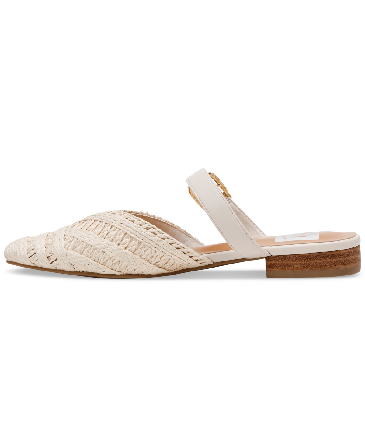 Dv Dolce Vita Women's Domain Raffia Woven Flat Mules In Ivory Raffia