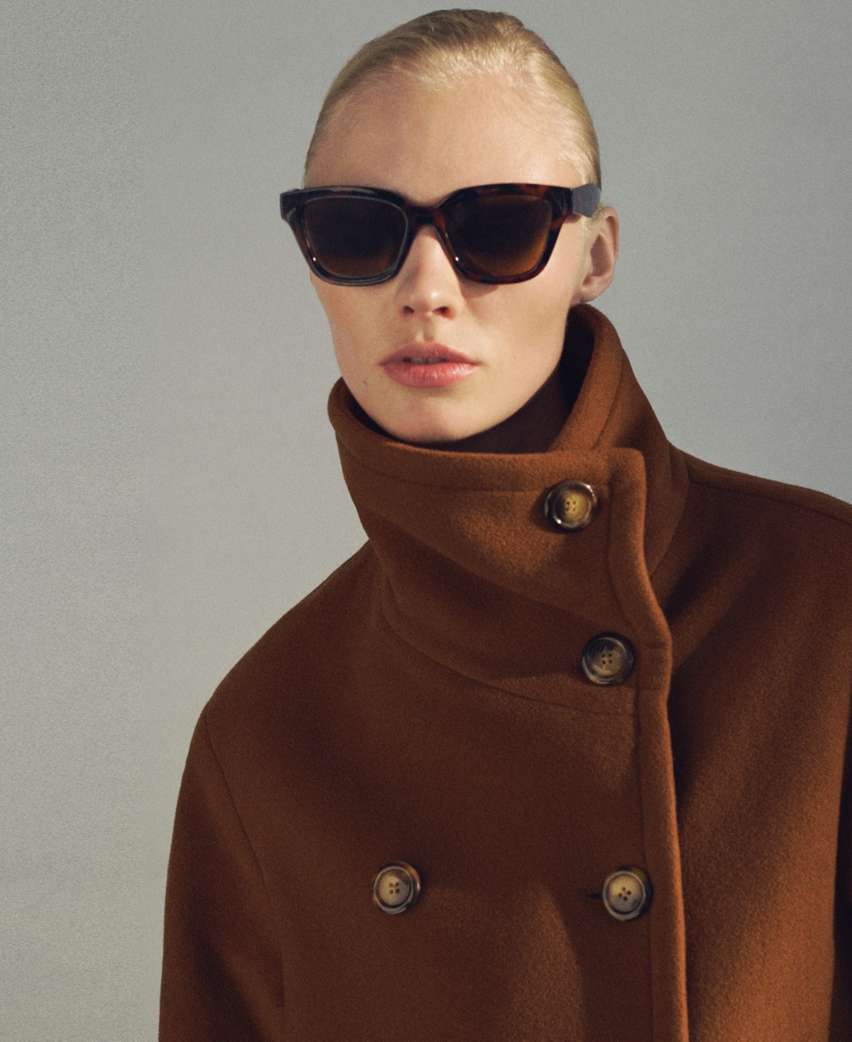 Shop Mango Women's Double-breasted Wool Coat In Brown