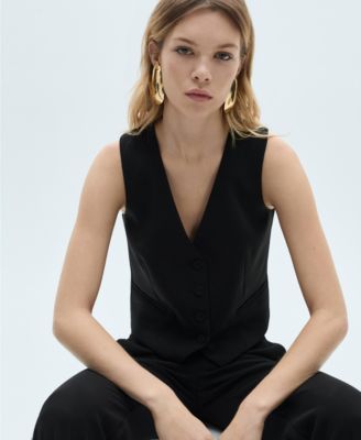 Women's Buttons Detail Suit Vest