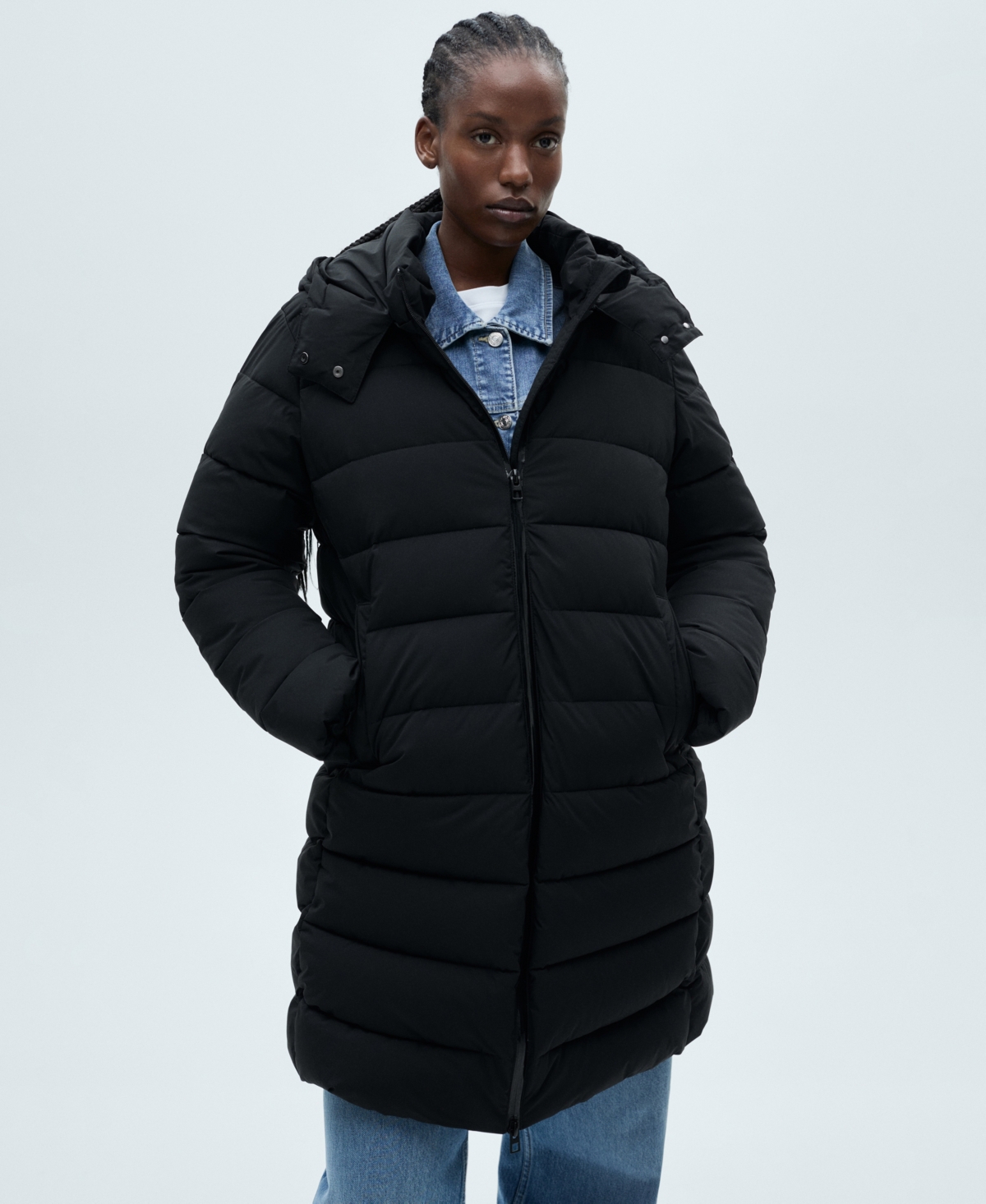 Mango Anorak Black In Black
