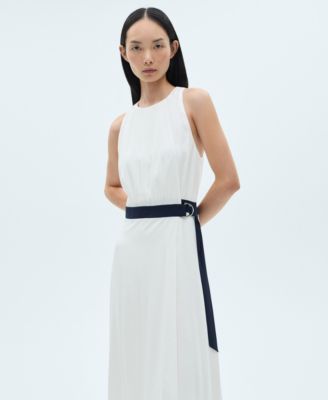 Women's Contrast Belt Dress