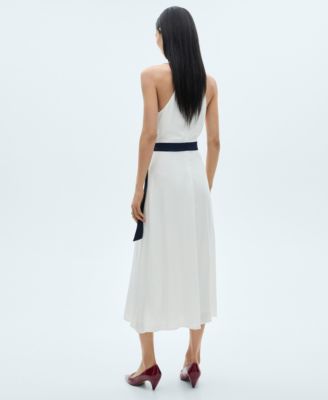 Women's Contrast Belt Dress