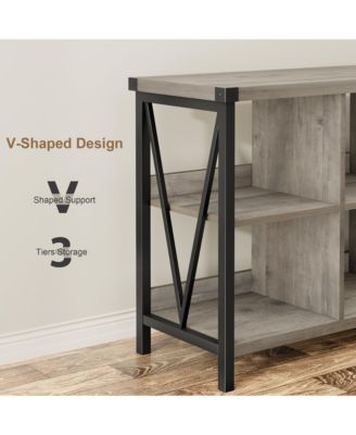 8 Cube Storage Organizer Bookcases, 3 Tier Metal Horizontal Bookcase