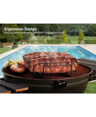 Non-Stick Rib Rack - Holds 4 Rib Racks for Grilling & Barbecuing