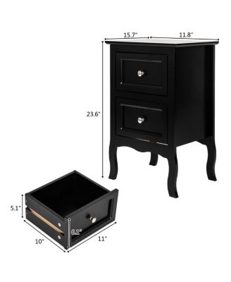 Country Style Two-Tier Night Table Large Size