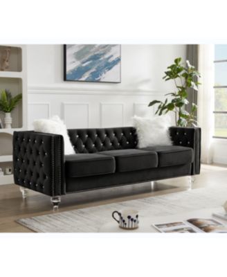 Comfortable Three-Seater Sofa for Living Room Seating and Relaxation