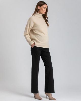Maternity Adjustable Waistband Straight-Leg Trousers Comfy Leo