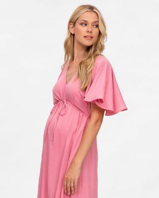 Maternity Flared Sleeve Maxi V-Neck Valentina Dress