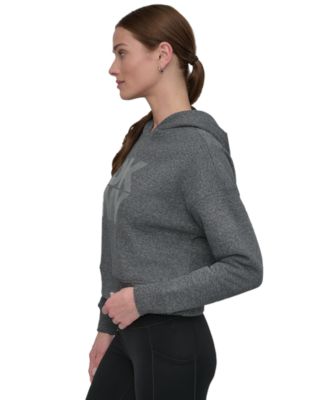 Women's Active Stacked Metallic-Logo Hooded Top