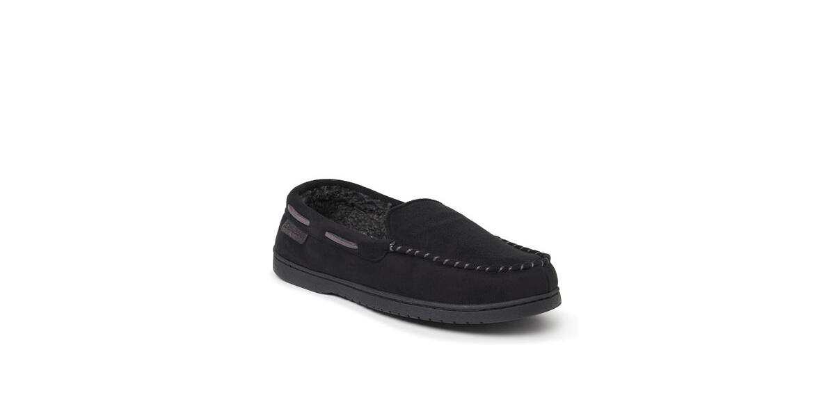 Men's Keaton Microsuede Moccasin House Shoe Slipper - Pavement