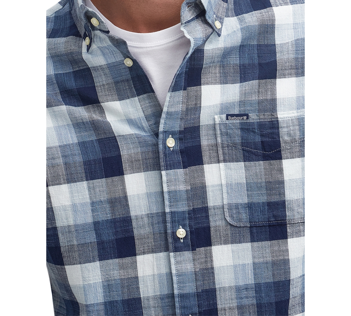 BARBOUR MEN'S TAILORED-FIT HILLROAD PLAID SHIRT 