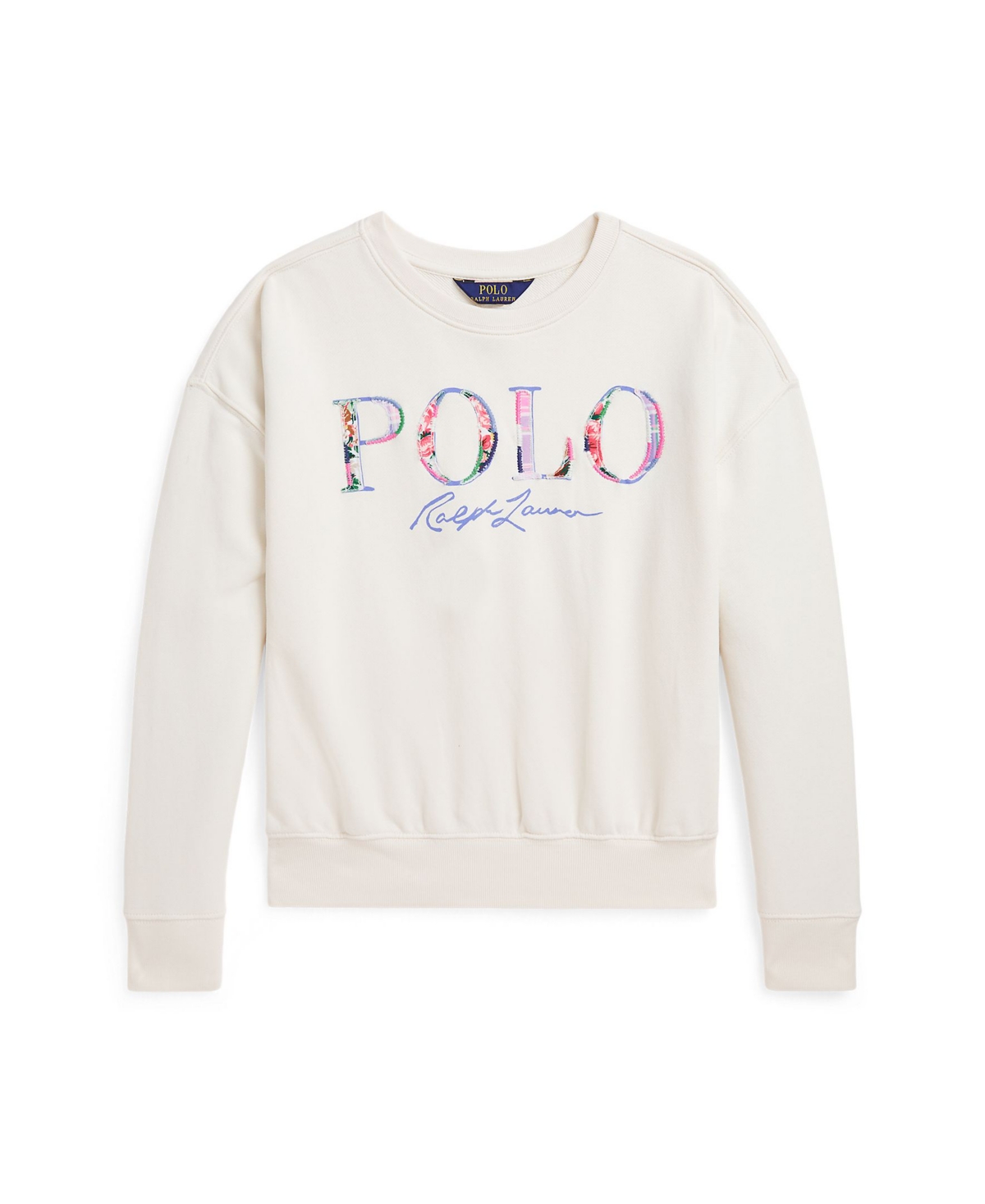 Polo Ralph Lauren Logo Terry Boxy Sweatshirt In White