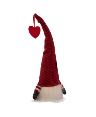 14" Lighted Striped 'Kiss Me' Hat Valentine's Day Gnome